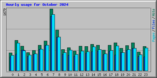 Hourly usage for October 2024